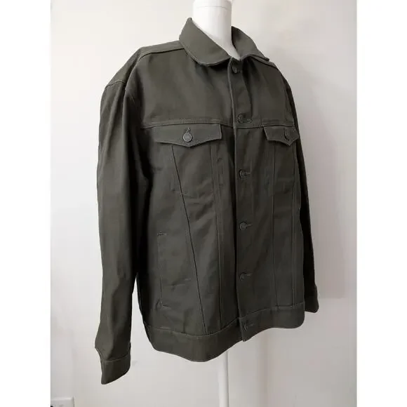 Line of Trade The Montana Canvas Trucker Jacket Ranger Green - Picture 7 of 15